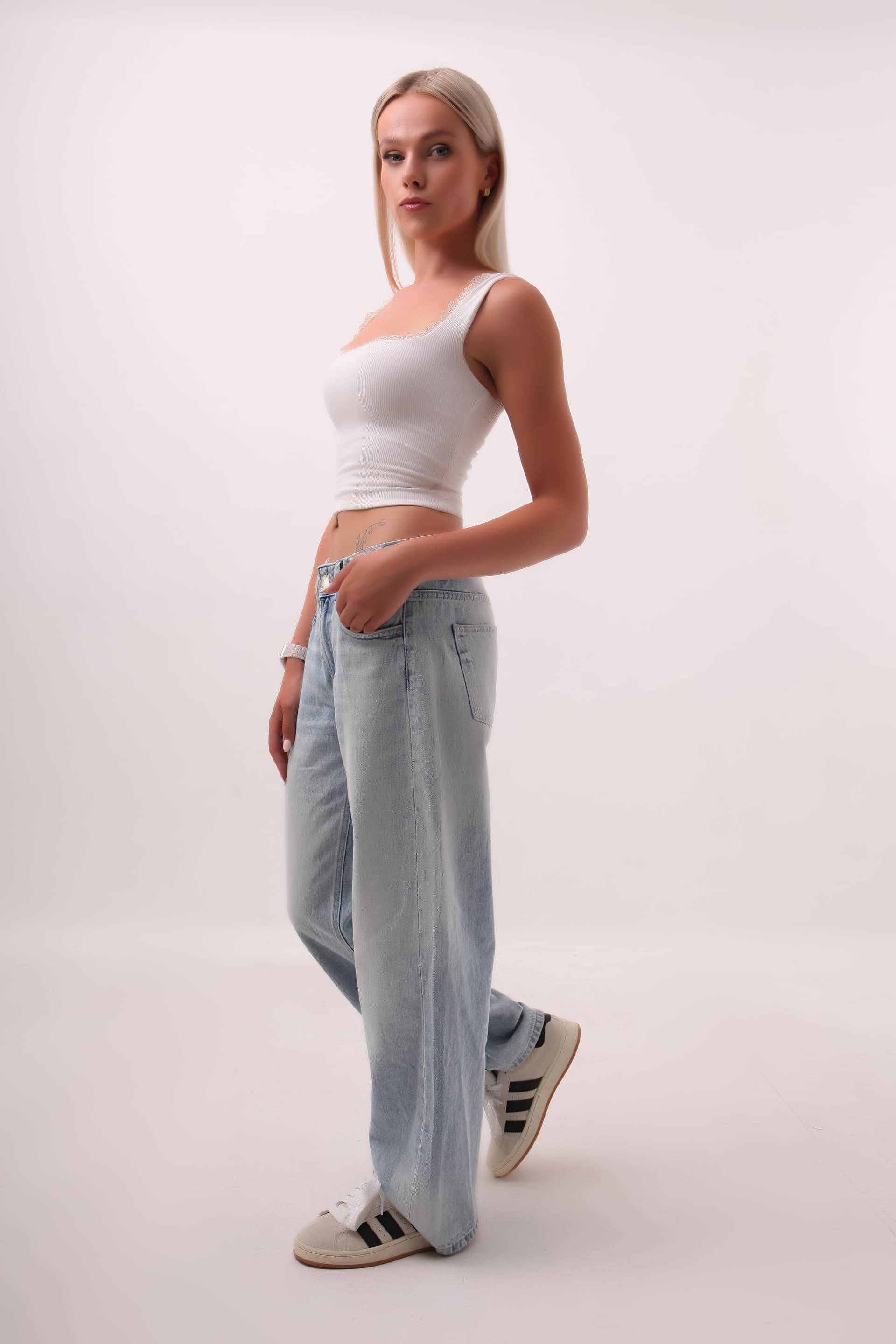 Editorial studio portrait of Lily Cronin